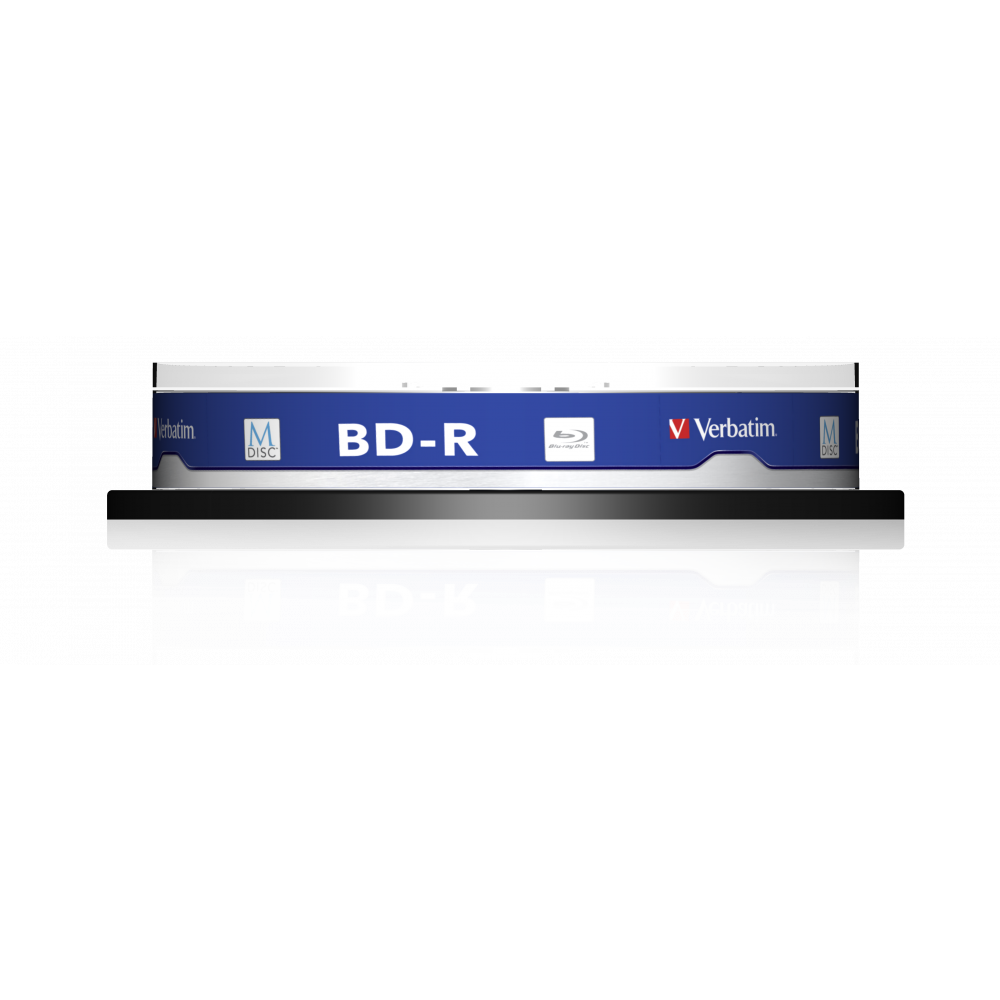 Оптический диск Verbatim BD-R 25GB 4X MDISC Lifetime archival Inkjet Printable, Spindle, 10 шт