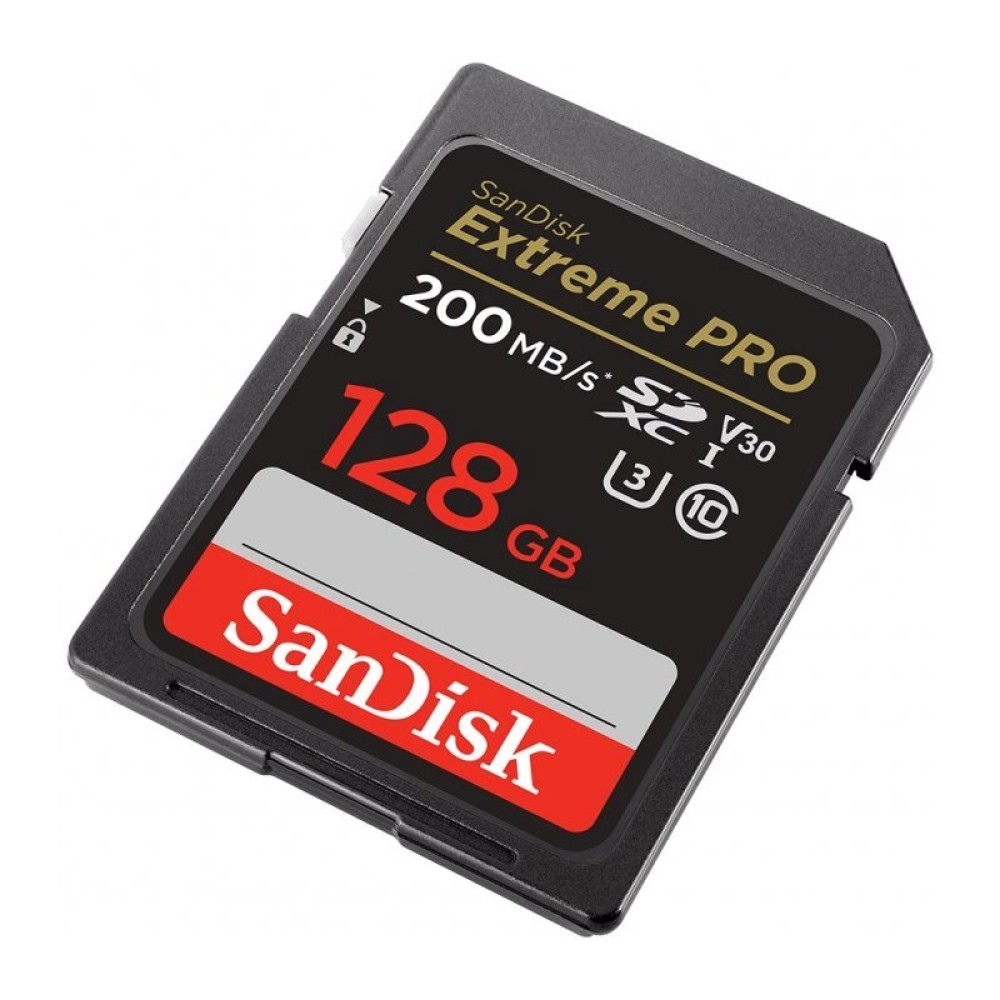 Карта памяти SanDisk Extreme Pro SDXC 128GB UHS-I U3 V30, R/W 200/90 МБ/с