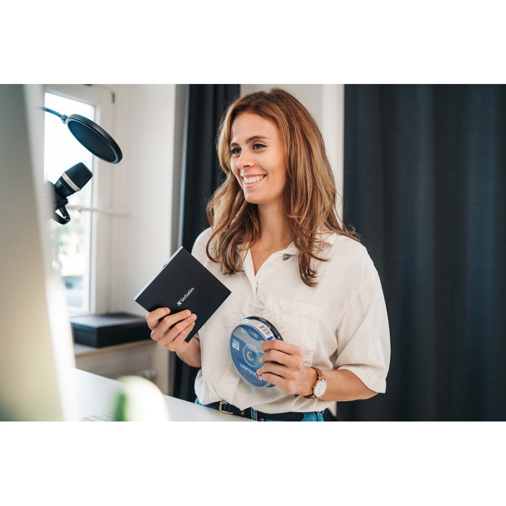 Привод внешний Verbatim Slimeline CD/DVD Writer USB 2.0 с адаптером на Type-C