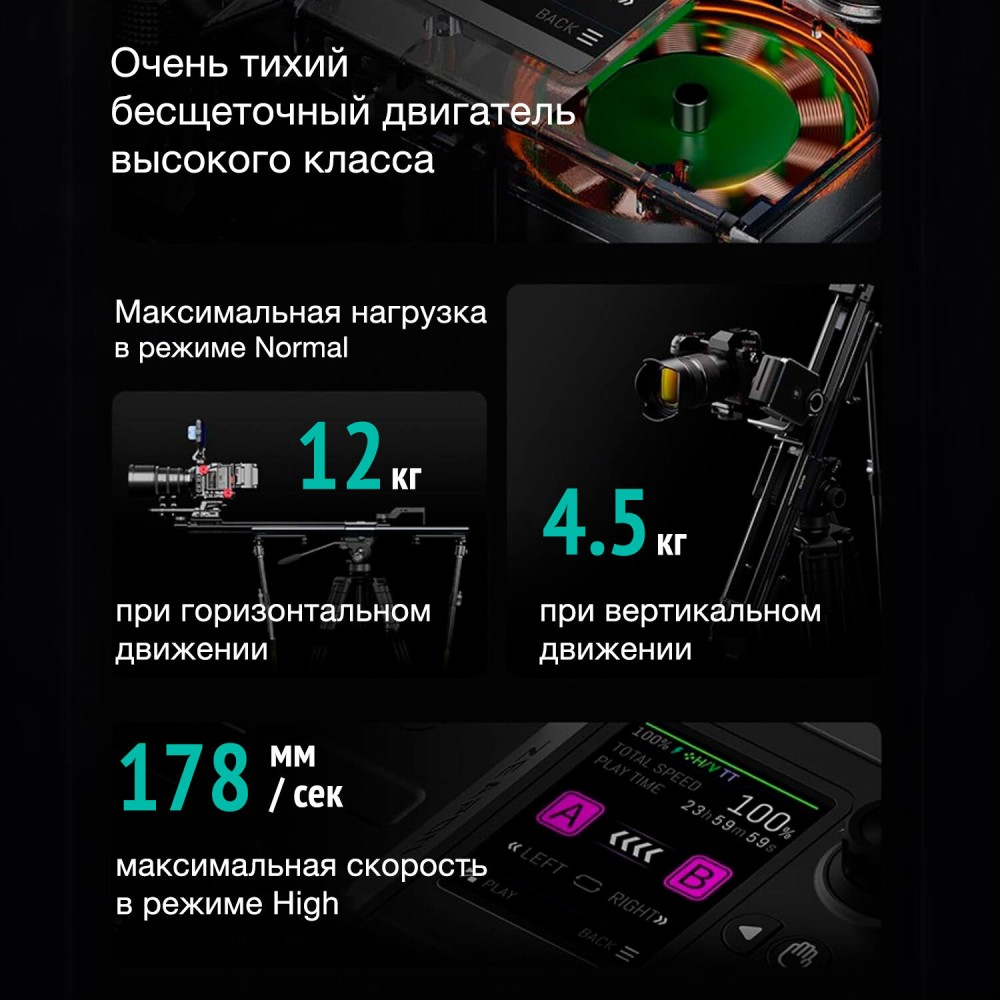 Комплект слайдера Zeapon Micro4 E700+PONS Pan/Tilt Kit с кейсом