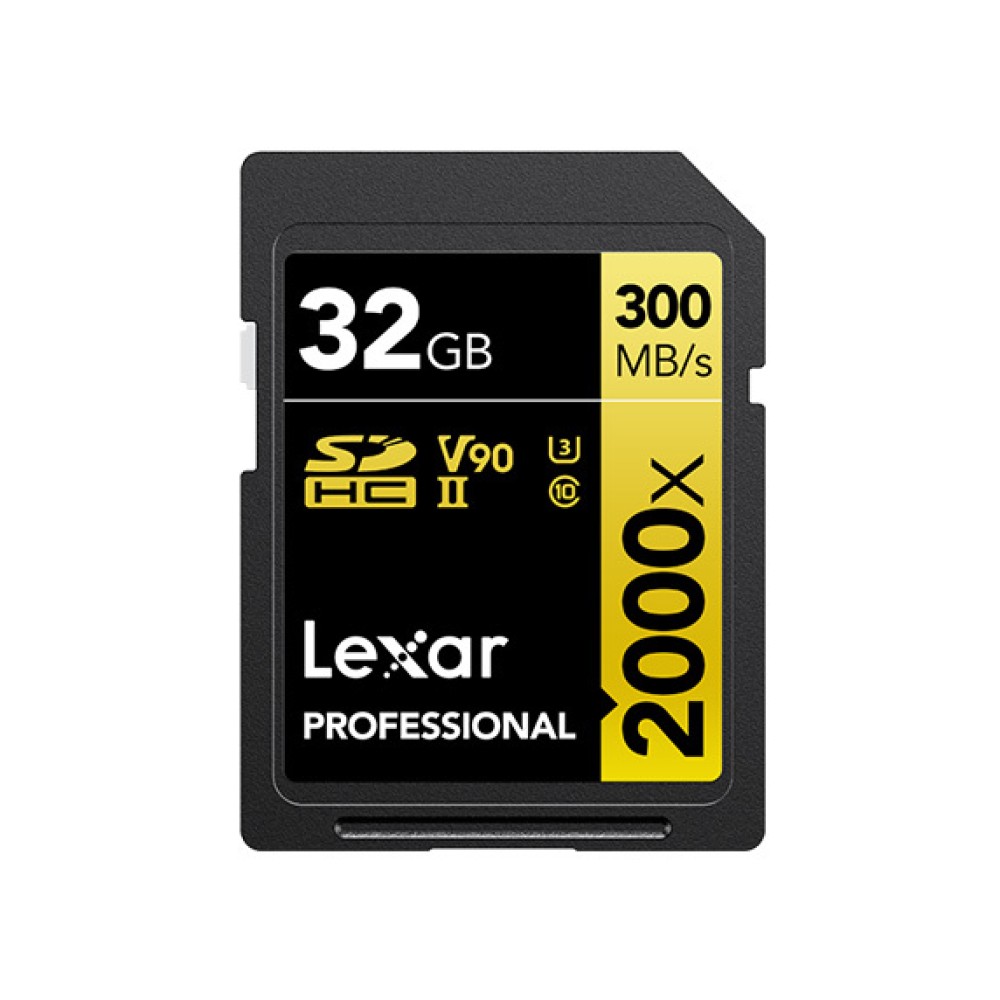 Карта памяти Lexar Professional 2000x Gold SDHC 32GB UHS-II U3 V90, R/W 300/260 МБ/с