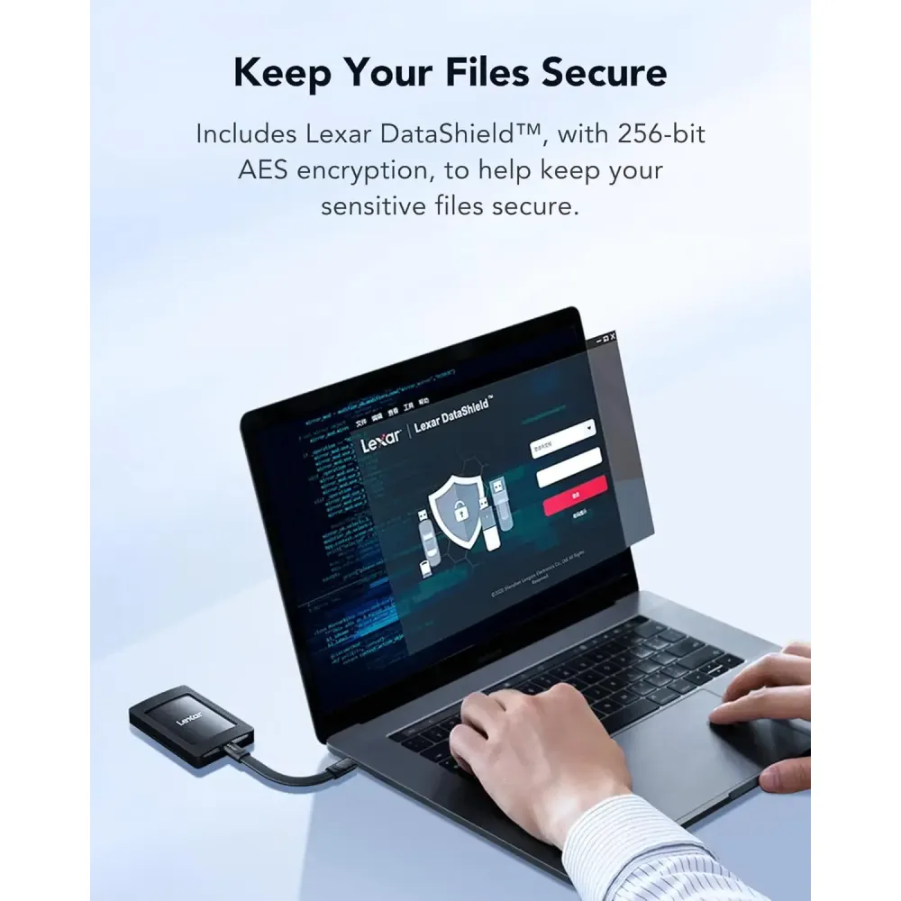 Внешний накопитель Lexar SL500 Portable SSD Magnetic Set USB 3.2 Gen 2x2 4TB, R/W 2000/1800 МБ/с