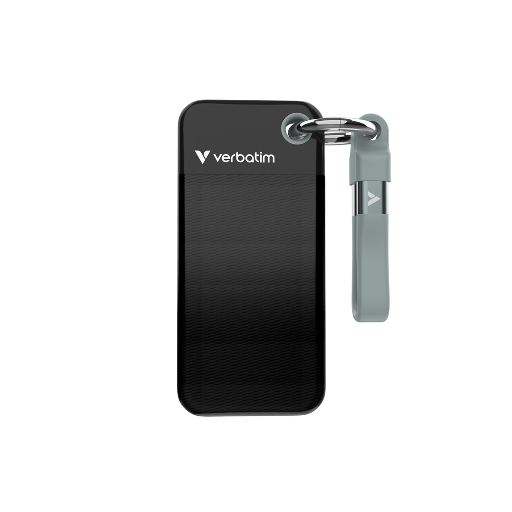 Внешний накопитель Verbatim Pocket SSD 2TB, USB 3.2 Gen2, R/W 1000/1000 МБ/с черный/серый