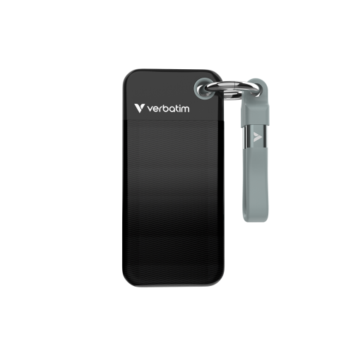 Внешний накопитель Verbatim Pocket SSD 2TB, USB 3.2 Gen2, R/W 1000/1000 МБ/с черный/серый