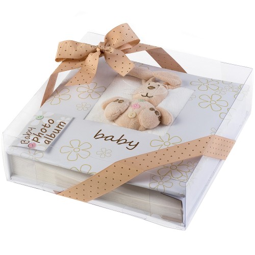 Фотоальбом Innova Booktype Memo Plush Bunny 10x15 на 160 фото, с кармашками, картон, белый (Q341292)