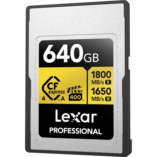 Карта памяти Lexar Professional Gold CFexpress 4.0 Type A 640GB VPG400, R/W 1800/1650 МБ/с