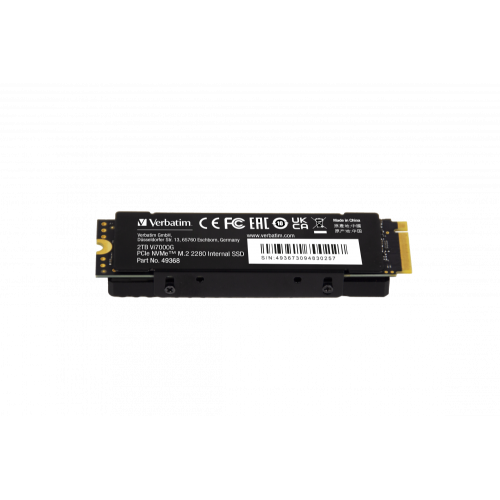 Внутренний накопитель Verbatim VI7000G SSD PCIe NVMe 2TB, R/W 7000/6500 МБ/с
