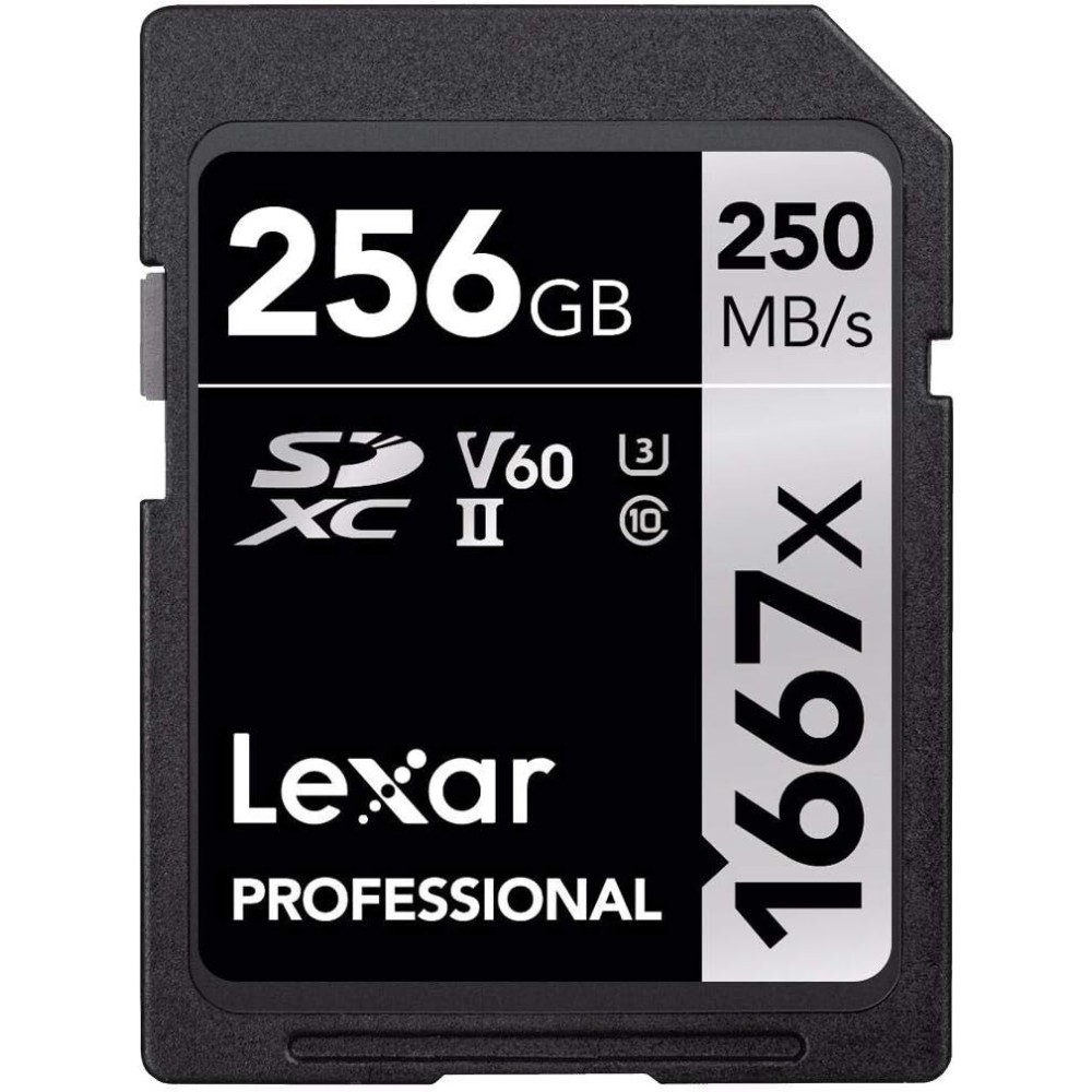Карта памяти Lexar Professional 1667x Silver SDXC 256GB UHS-II U3 V60, R/W 250/120 МБ/с