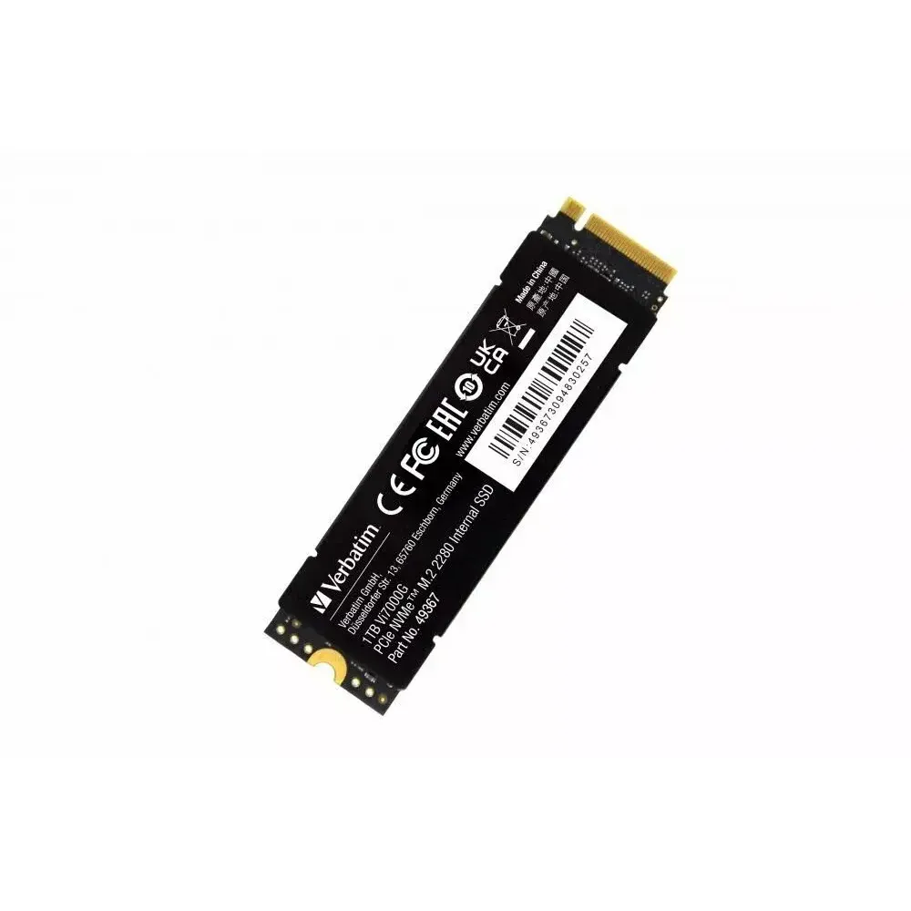 Внутренний накопитель Verbatim VI7000G SSD PCIe NVMe 1TB, R/W 7400/6700 МБ/с