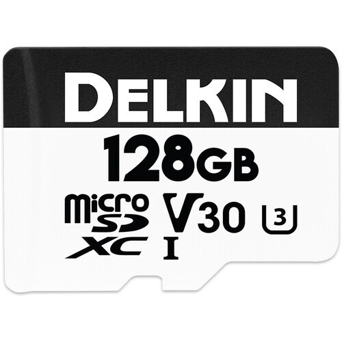 Карта памяти Delkin Devices Hyperspeed microSDXC 128GB UHS-I U3 V30, R/W 100/75 МБ/с