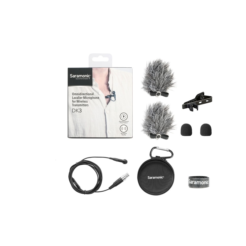 Микрофон петличный Saramonic DK3F TA3F mini XLR 3-PIN для радиосистем AKG, Samson