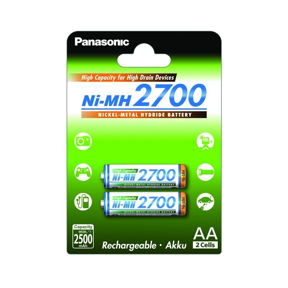 Аккумулятор Panasonic BK-3HGAE/2BE 2700 mAh 2шт AA