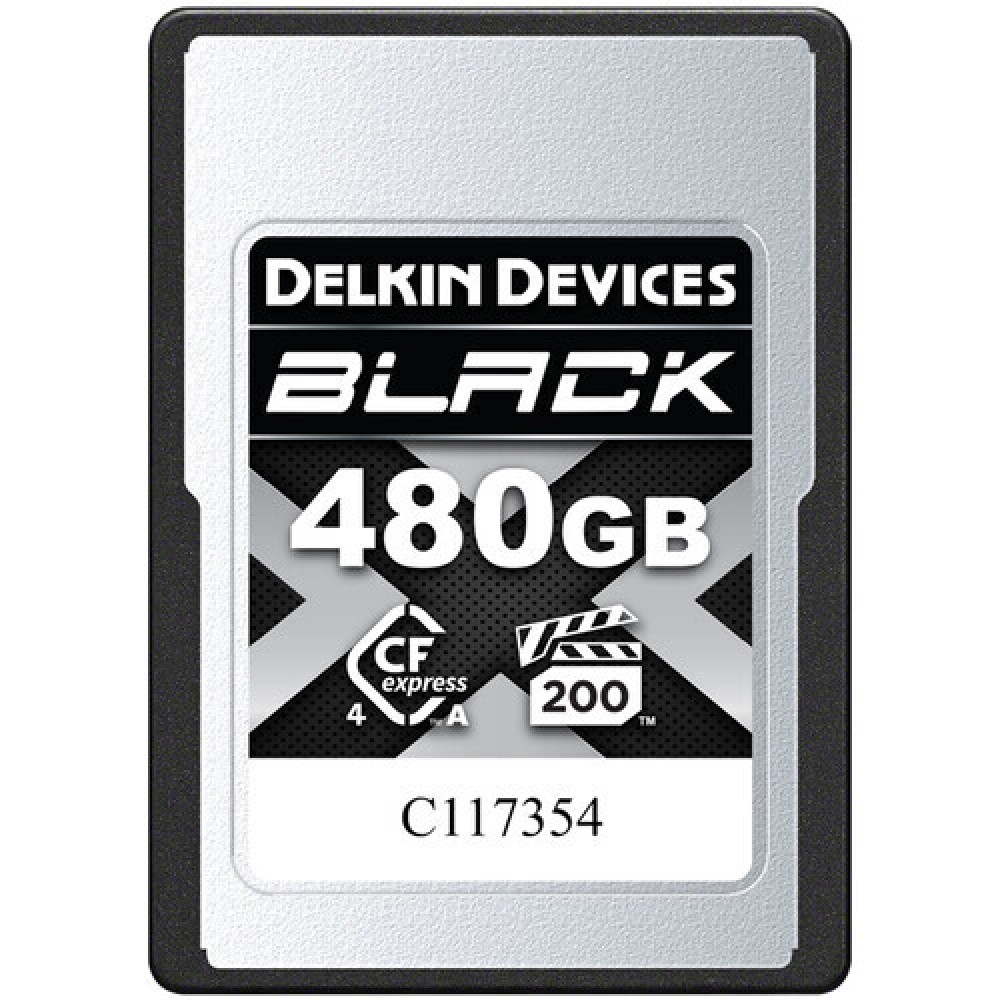 Карта памяти Delkin Black CFexpress 4.0 Type A 480GB VPG200, R/W 1830/1710 МБ/с