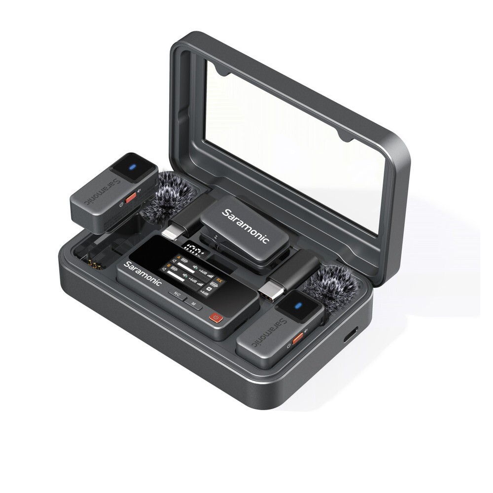 Радиосистема Saramonic Air-02 (TX+TX+RX) приёмник + 2 передатчика универсальная c петличками