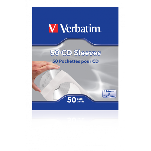 Конверты Verbatim 50 CD Sleeves для оптических дисков, бумажные, 50 шт