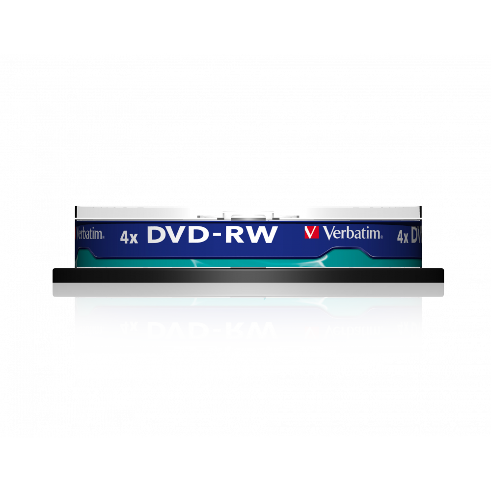 Оптический диск Verbatim DVD-RW 4.7GB 4X SERL Matt Silver, Spindle, 10 шт
