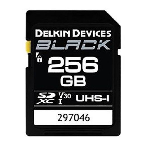 Карта памяти Delkin Devices Black SDXC 256GB UHS-I U3 V30, R/W 90/90 МБ/с
