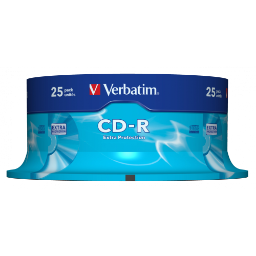 Оптический диск Verbatim CD-R 700MB 52X Extra Protection, Spindle, 25 шт