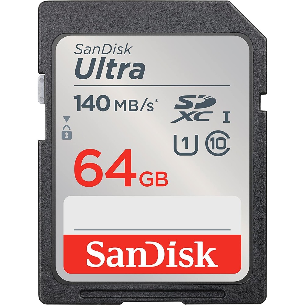 Карта памяти SanDisk Ultra SDXC 64GB UHS-I, R 140 МБ/с