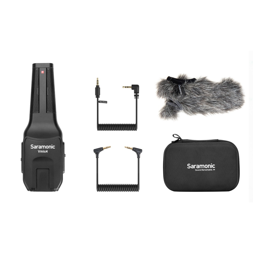 Микрофон накамерный Saramonic Vmic4 двунаправленный, разъем 3,5 мм TRRS/TRS