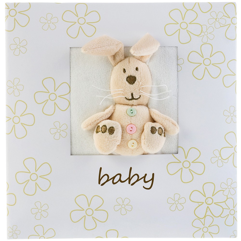 Фотоальбом Innova Booktype Memo Plush Bunny 10x15 на 160 фото, с кармашками, картон, белый (Q341292)