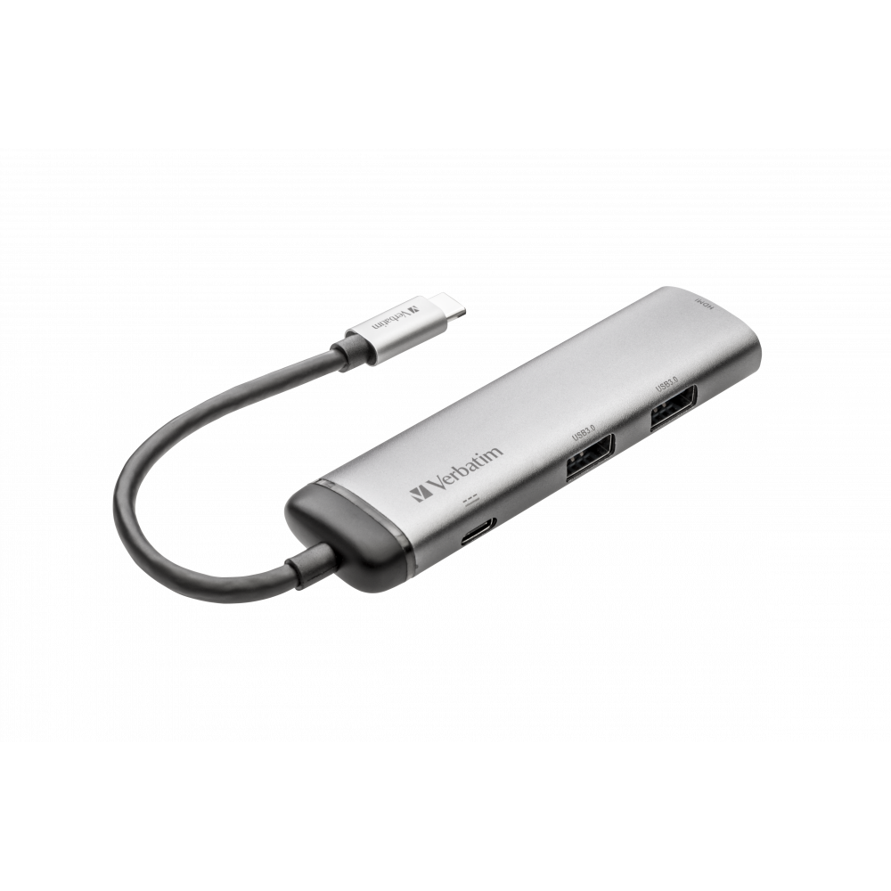 Многопортовый разветвитель Verbatim USB-C 2x USB 3.0/ HDMI