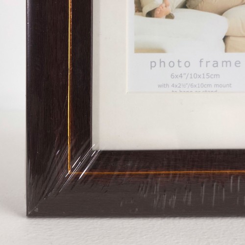 Фоторамка Innova Cumbria 10x15 с паспарту 6x10, пластик/стекло, коричневый (PI8424)