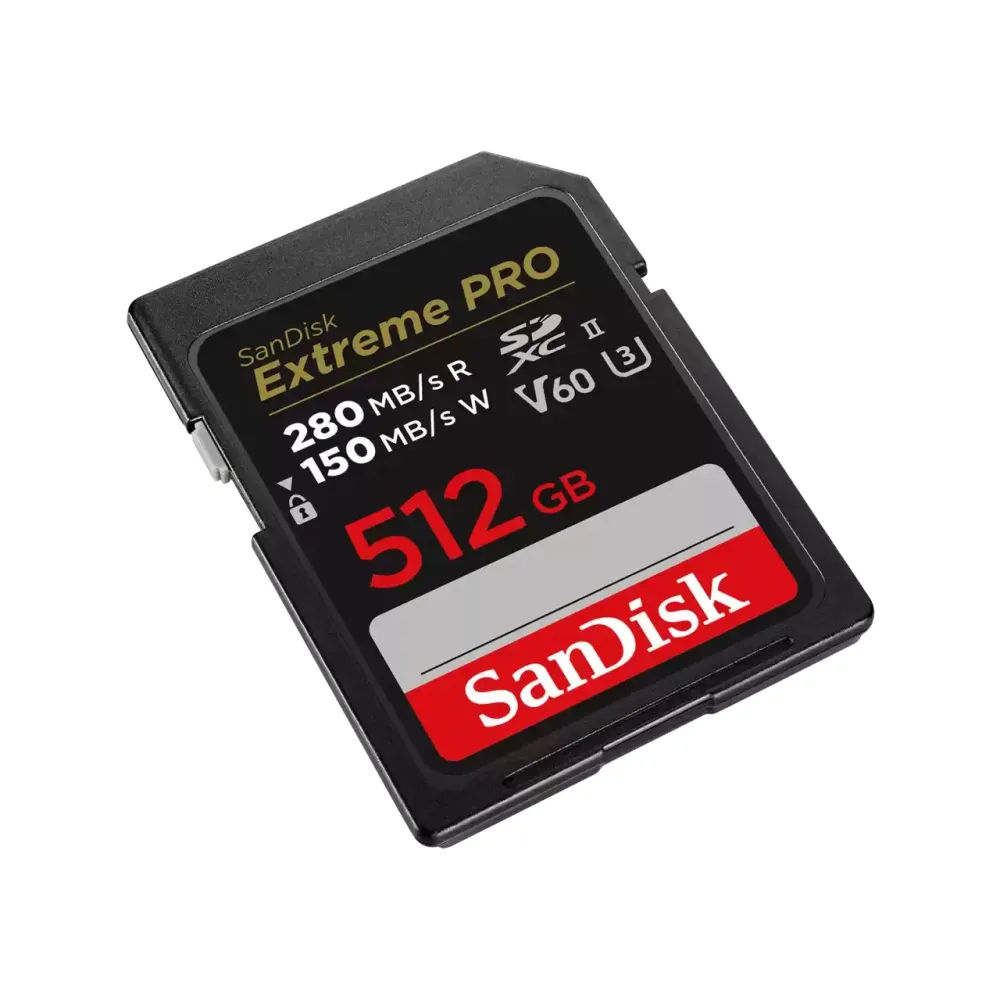 Карта памяти SanDisk Extreme Pro SDXC 512GB UHS-II U3 V60, R/W 280/150 МБ/с