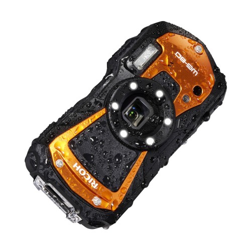 Фотоаппарат Ricoh WG-80 водонепроницаемый оранжевый/черный