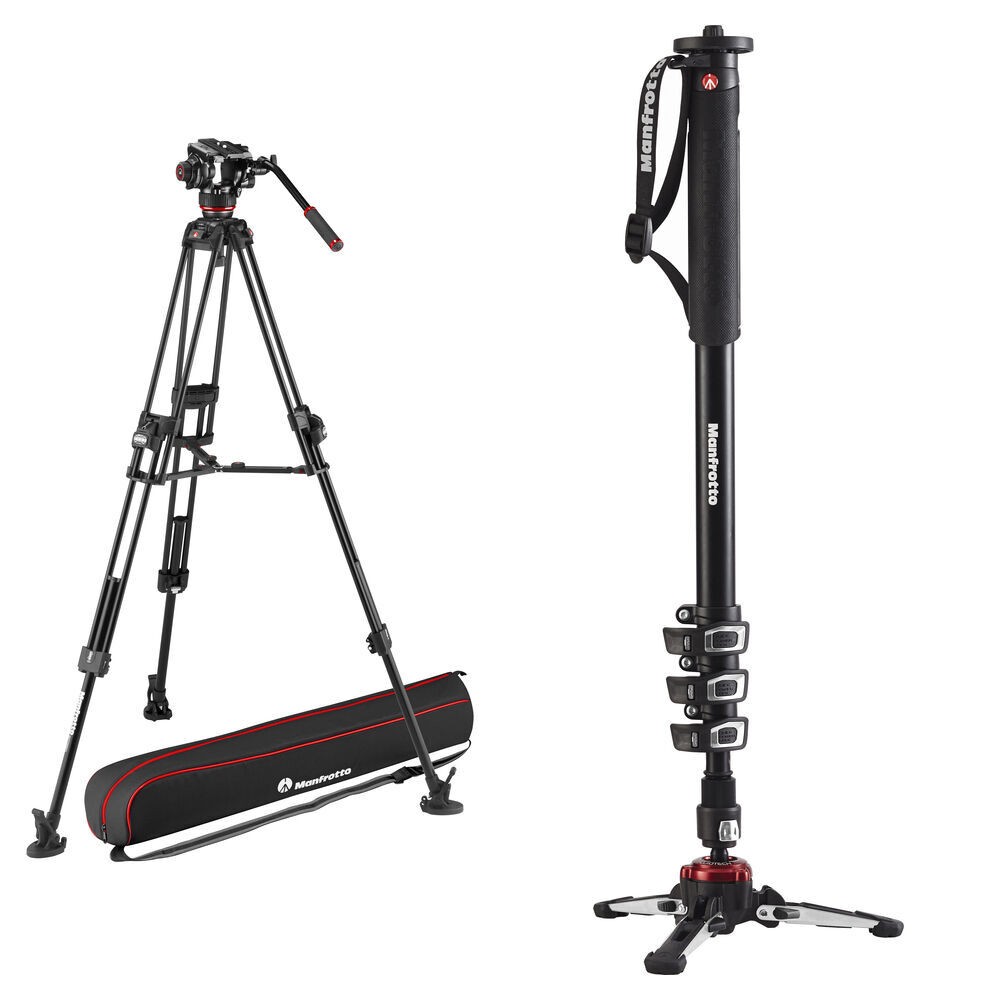 Видеоштатив Manfrotto MVK504XTWINFA голова 504X, штатив 645 Fast + монопод MVMXPROA4