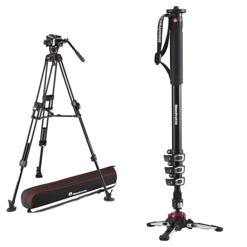 Видеоштатив Manfrotto MVK504XTWINFA голова 504X, штатив 645 Fast + монопод MVMXPROA4