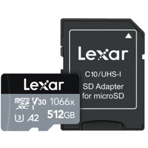 Карта памяти Lexar Professional 1066x Silver microSDXC 512GB UHS-I U3 V30 A2, R/W 160/120 МБ/с