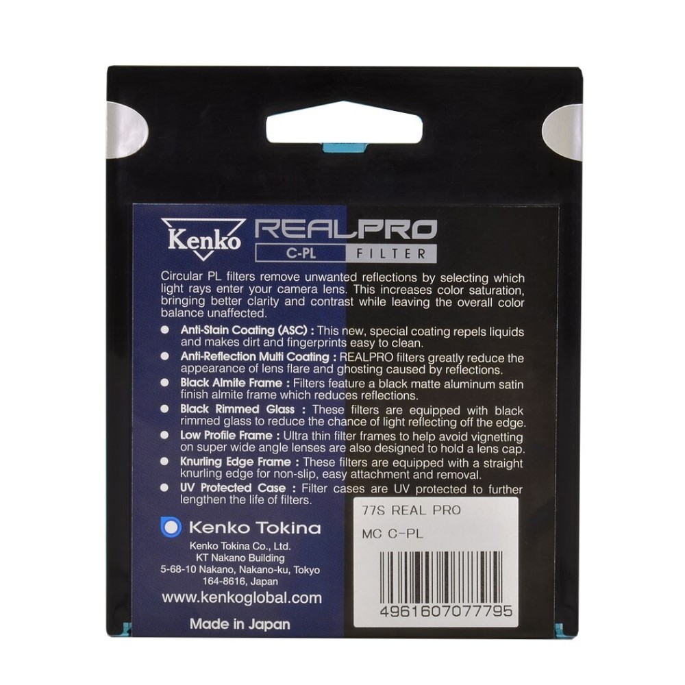 Светофильтр Kenko REALPRO C-PL поляризационный 77mm