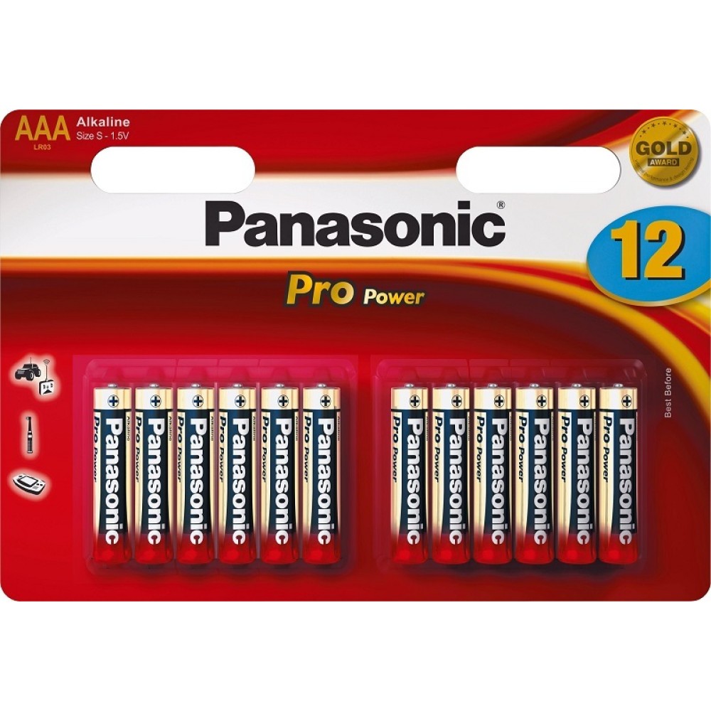 Батарейки Panasonic Pro Power AAA щелочные 12 шт