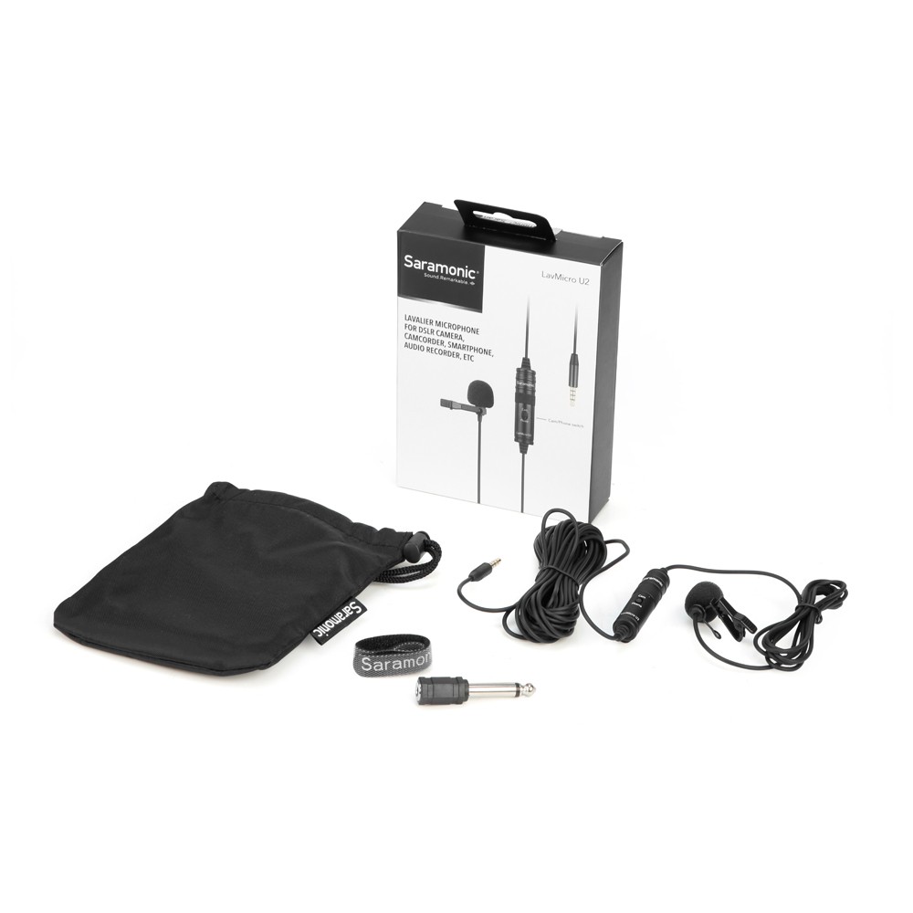 Микрофон петличный Saramonic LavMicro U2 с кабелем 6 м, разъем 3,5 мм TRRS