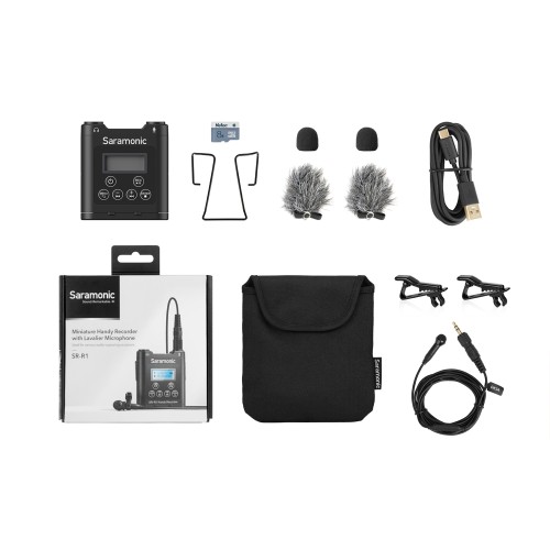 Рекордер Saramonic SR-R1 Belt Pack Stereo Recorder с петличным микрофоном