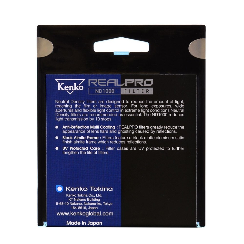 Светофильтр Kenko REALPRO ND1000 нейтрально-серый 52mm