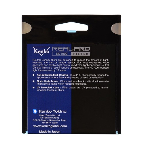 Светофильтр Kenko REALPRO ND1000 нейтрально-серый 52mm