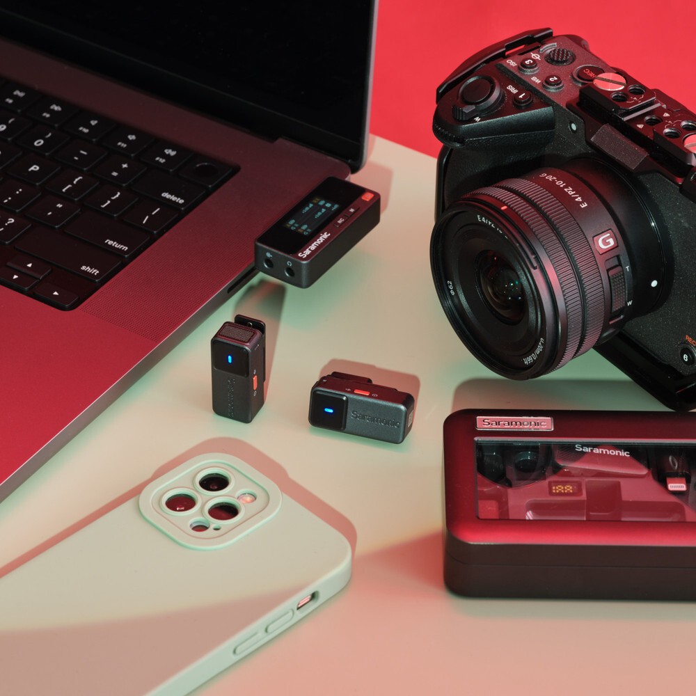 Радиосистема Saramonic Air-02 (TX+TX+RX) приёмник + 2 передатчика универсальная c петличками