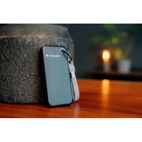 Внешний накопитель Verbatim Pocket SSD 2TB, USB 3.2 Gen2, R/W 1000/1000 МБ/с черный/серый