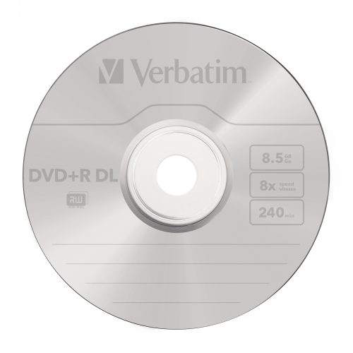 Оптический диск Verbatim DVD+R DL 8.5GB 8X AZO Matt Silver, Slim Case, 5 шт