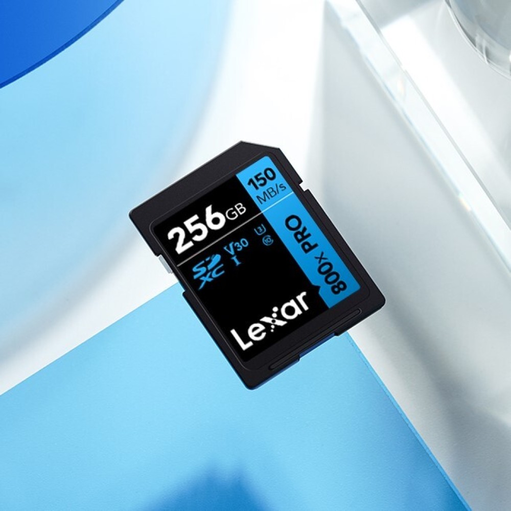 Карта памяти Lexar High-Performance 800x Blue PRO SDXC 256GB UHS-I U3 V30, R/W 150/45 МБ/с