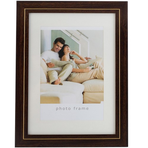 Фоторамка Innova Cumbria 15x20 с паспарту 10x15, пластик/стекло, коричневый (PI8223)