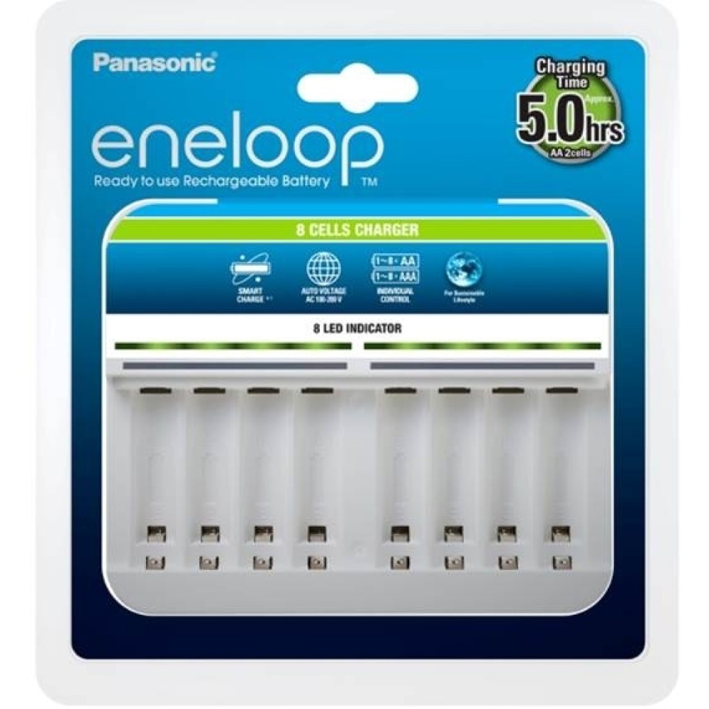 Зарядное устройство Panasonic Eneloop 8 Cells Charger BQ-CC63E для 1 или 8 акк АА/ААА Ni-MH