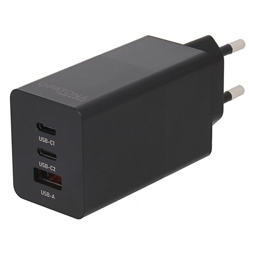 Сетевое зарядное устройство Patona Premium GaN PD65W 2xUSB-C 1xUSB-A