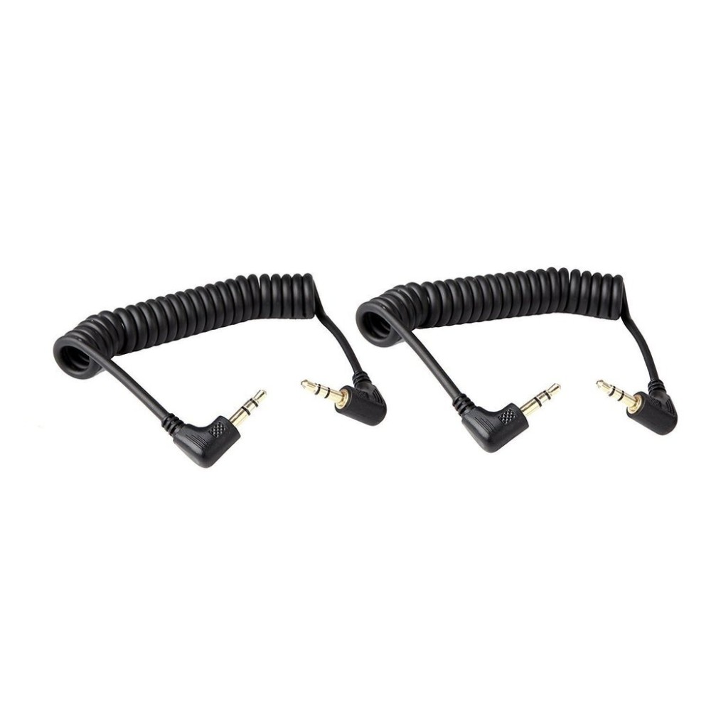 Кабель Saramonic SR-CS350 3,5мм TRS - 3,5мм TRS, спиральный длина 15-76 см, комплект из 2 шт