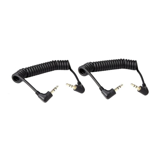 Кабель Saramonic SR-CS350 3,5мм TRS - 3,5мм TRS, спиральный длина 15-76 см, комплект из 2 шт