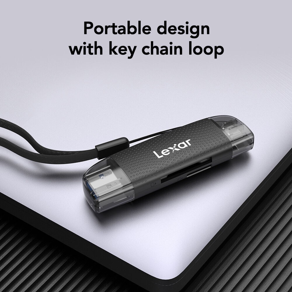 Картридер Lexar Dual Slot USB-A/C microSD/SD USB 3.1