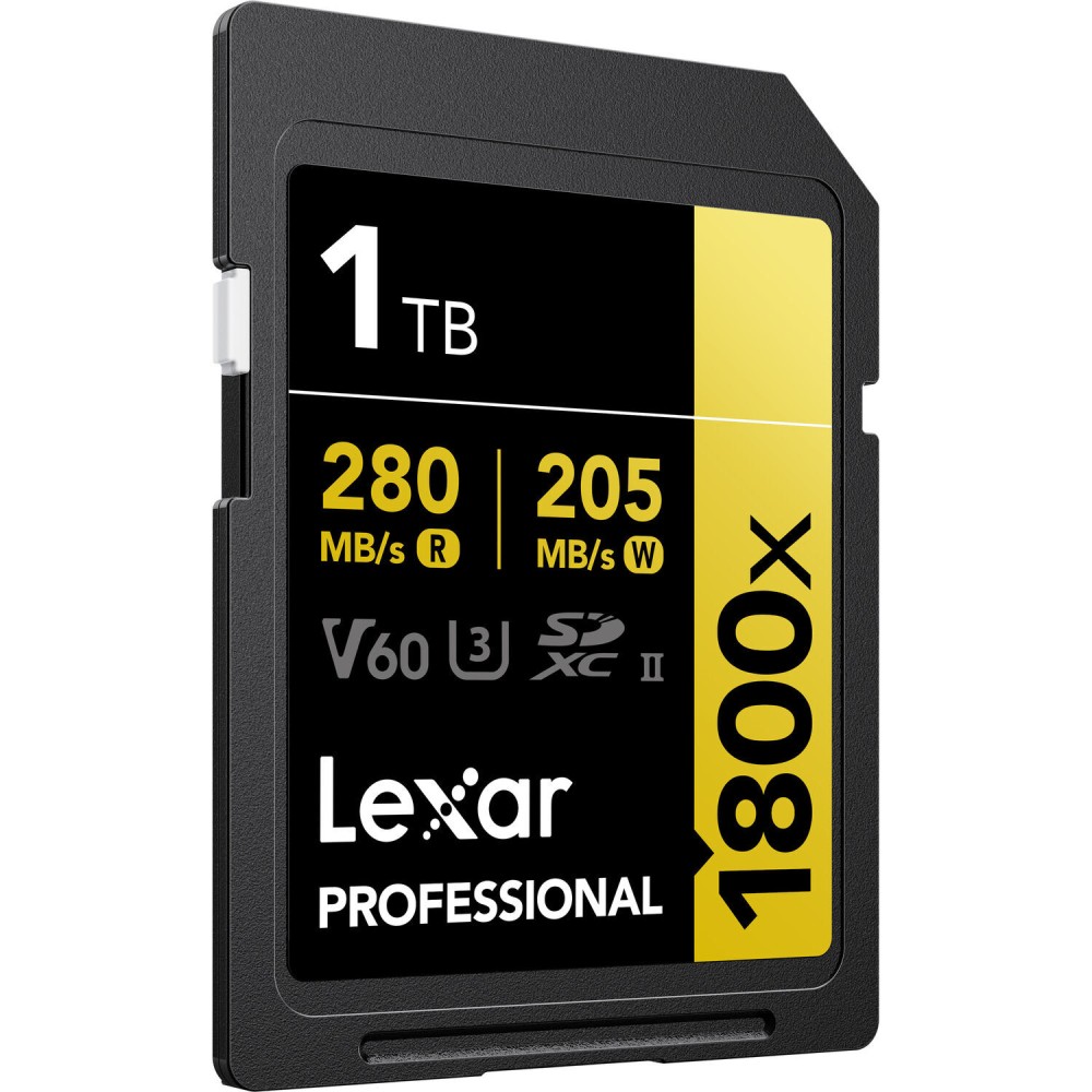 Карта памяти Lexar Professional 1800x Gold SDXC 1TB UHS-II U3 V60, R/W 280/205 МБ/с
