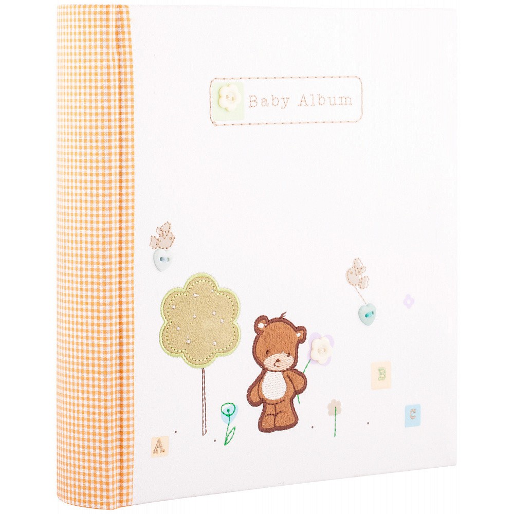 Фотоальбом Innova Book Bound Memo Natural Baby 10x15 на 144 фото, с кармашками, ткань, белый (Q19128